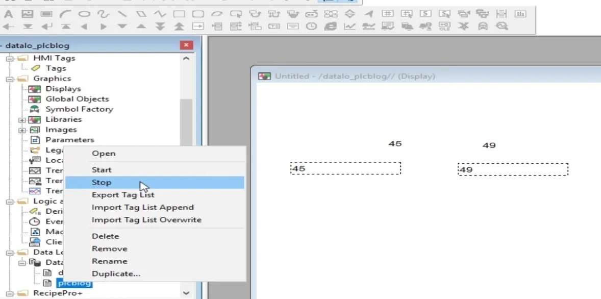 img/Data logging in MSSQL/Stop Data Logging In Factorytalk Datalog Model.webp